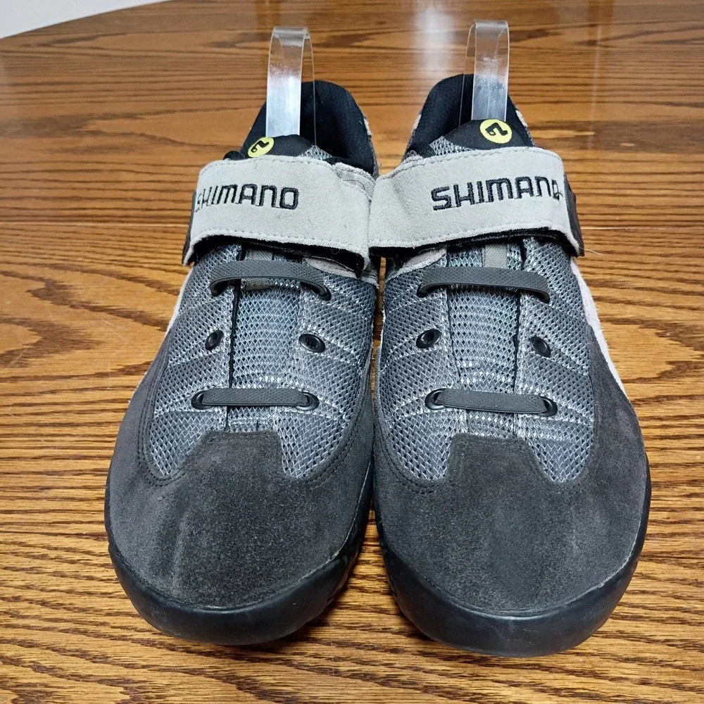 Shimano SH-M038 Mens Mountain Bike Cycling Shoes Gray Black SPD Cleats